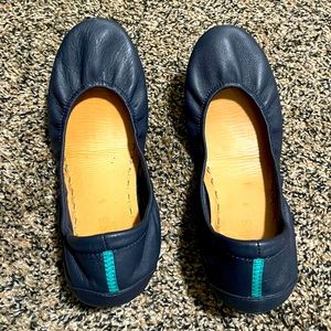 Navy blue Tieks flats - used and in good condition